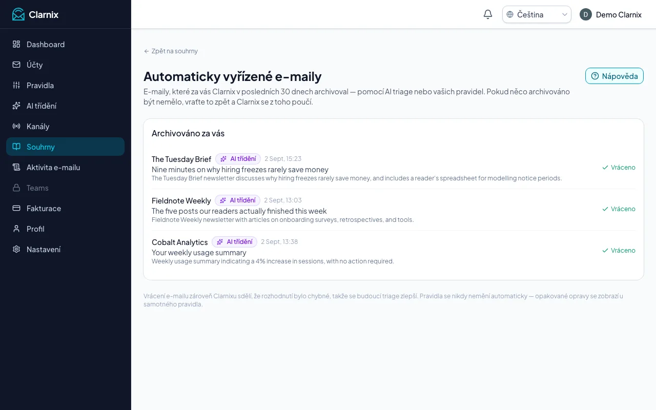 Automaticky vyřízené e-maily