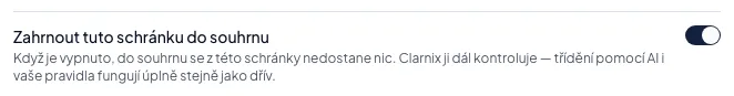 Jak schránku vynechat ze souhrnu