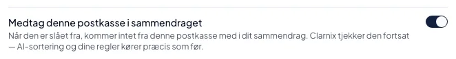 Sådan holder du en postkasse ude af dit sammendrag