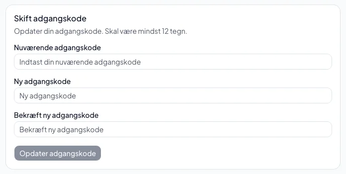 Sådan skifter du adgangskode