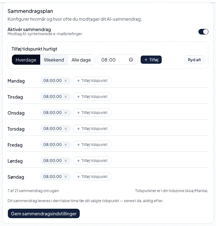 Sammendragsplan