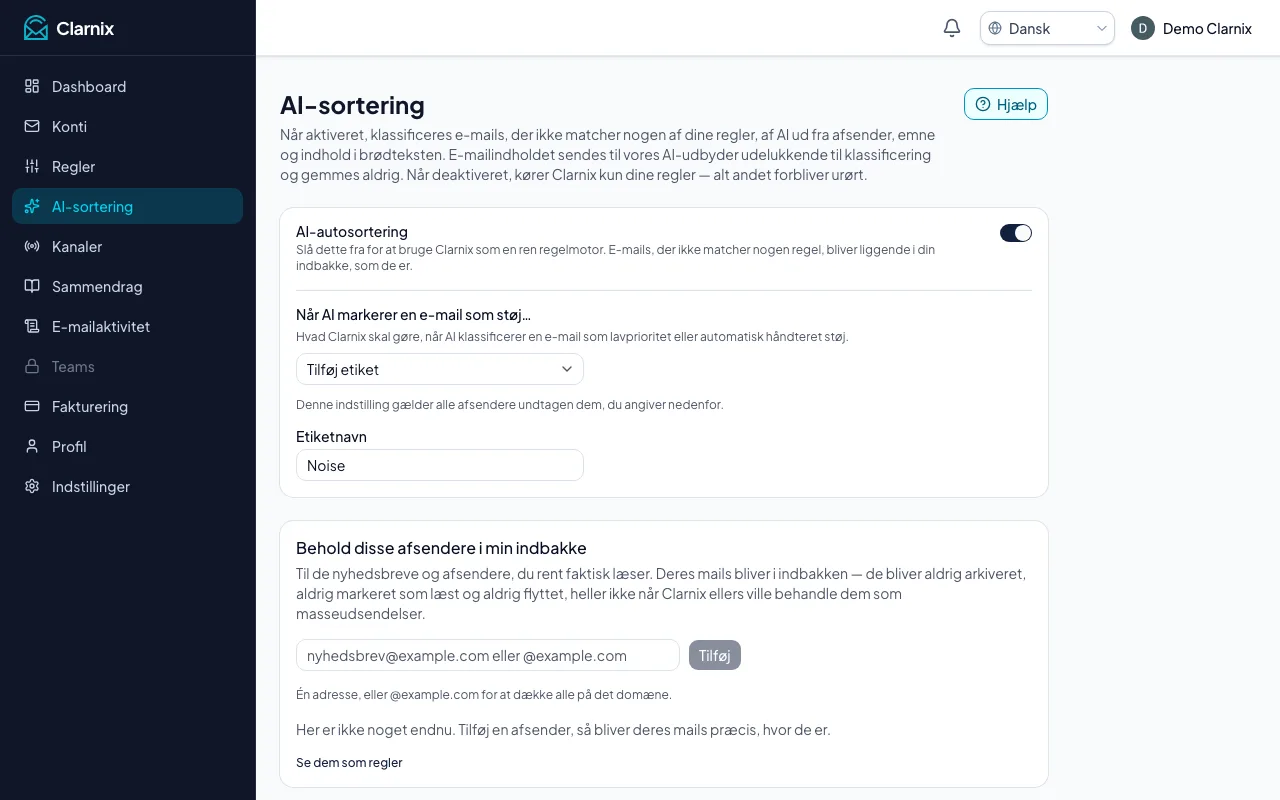 AI-sortering