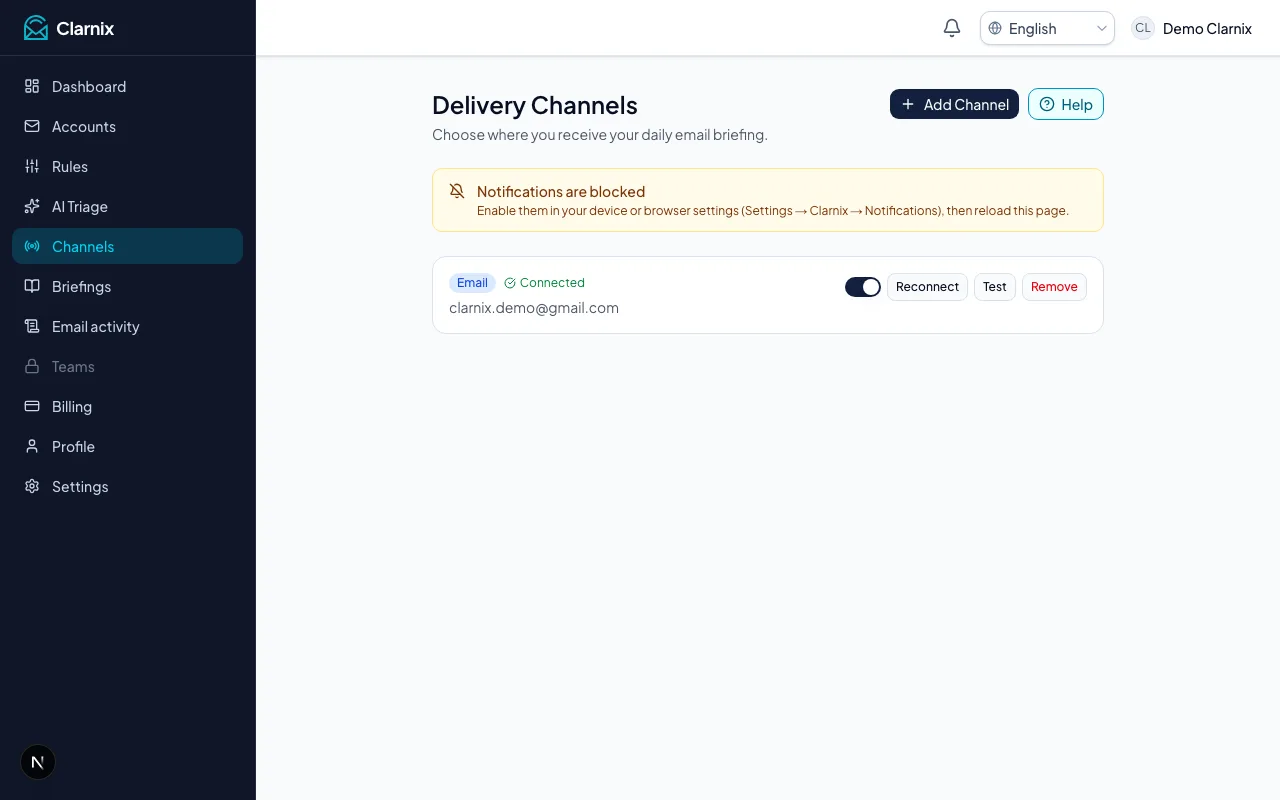 Channels