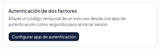 Configurar una app de autenticación