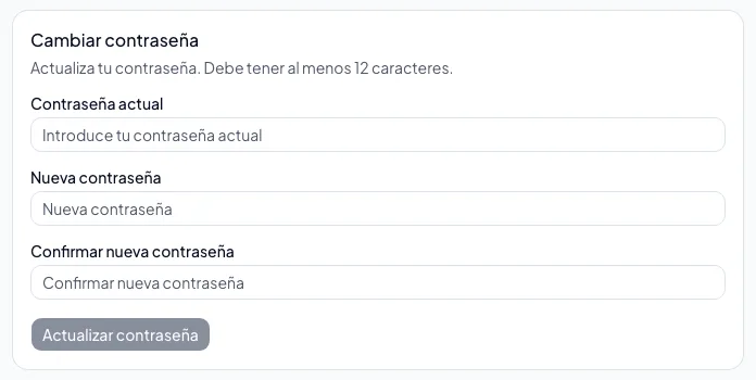 Cambiar tu contraseña