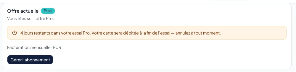 Changer d’offre, de postes ou d’options
