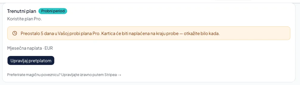 Promjena plana, mjesta ili dodataka