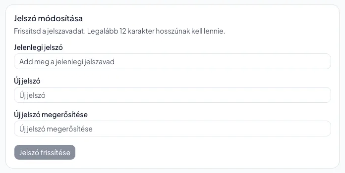 A jelszavad megváltoztatása