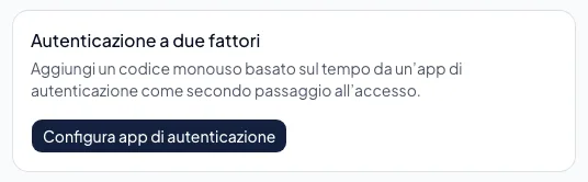 Configurare un’app di autenticazione
