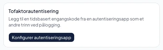 Å sette opp en autentiseringsapp