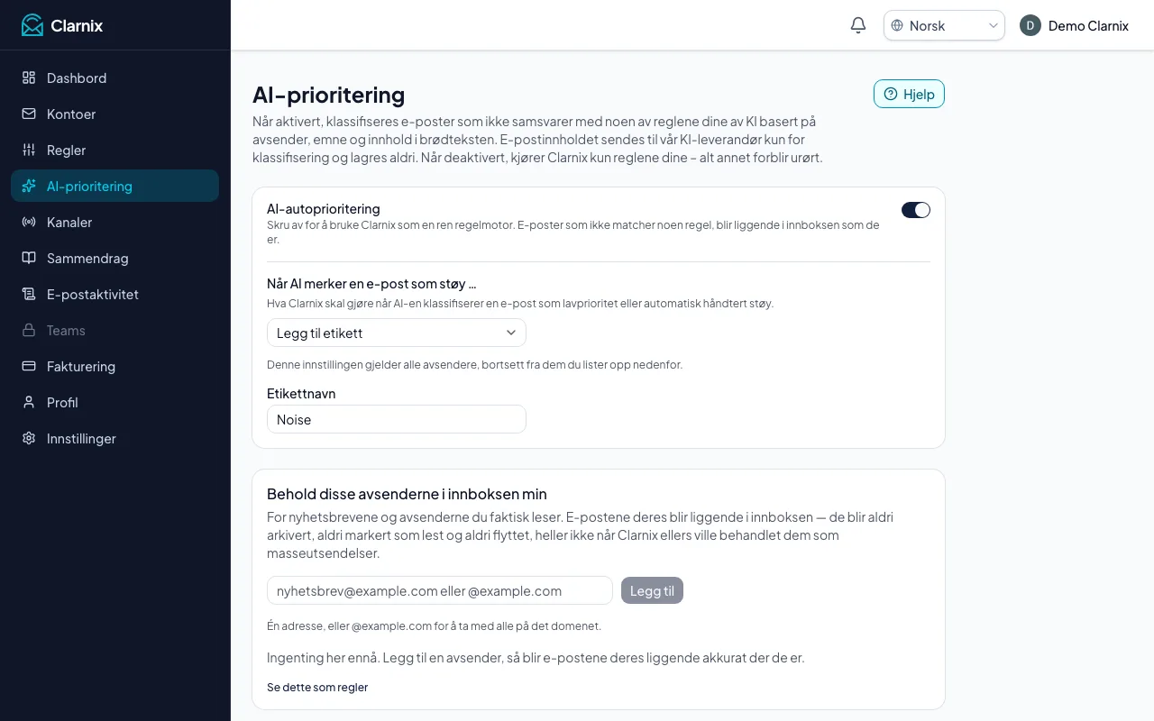AI-prioritering