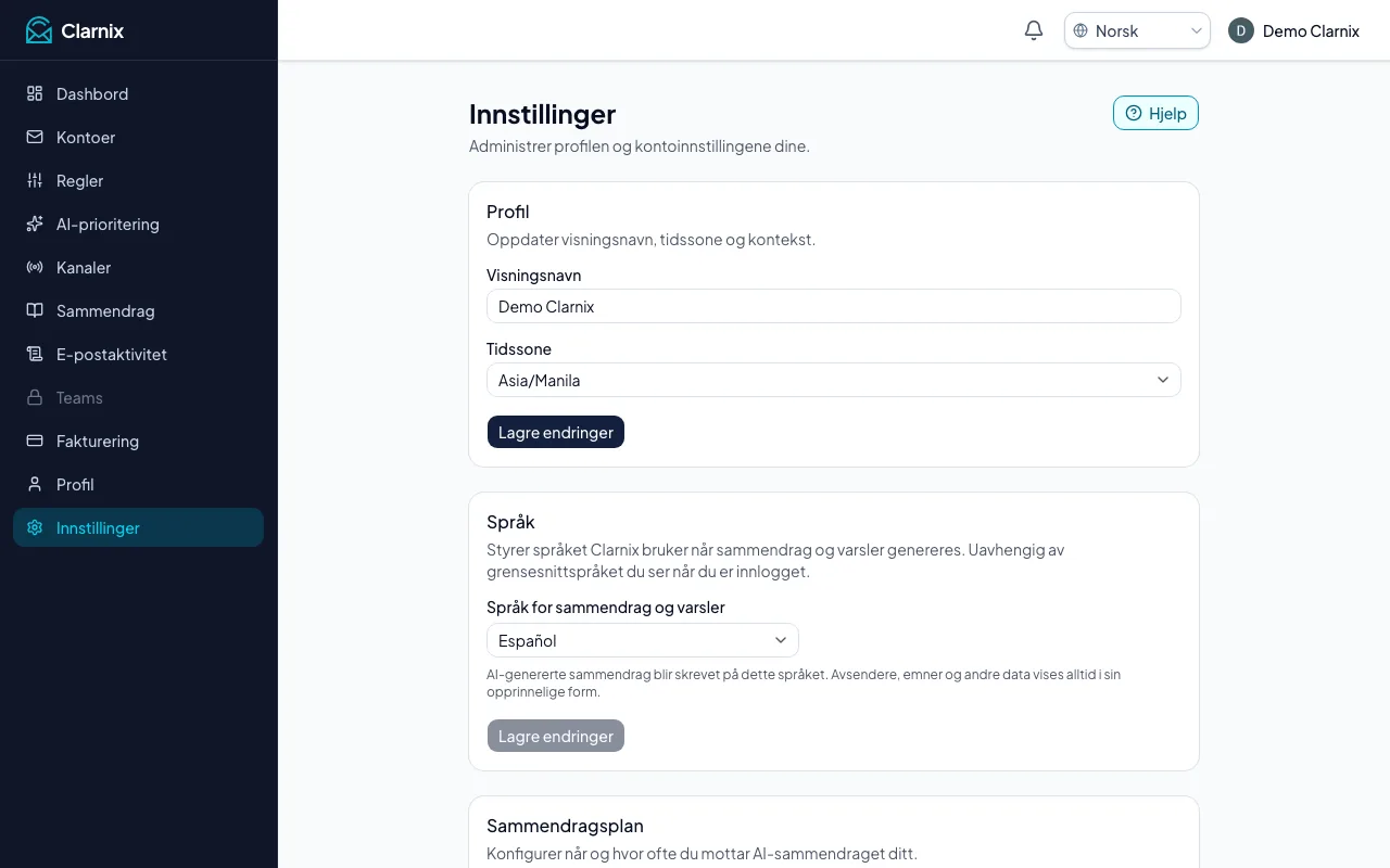 Innstillinger