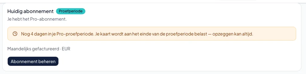 Je abonnement, seats of add-ons wijzigen