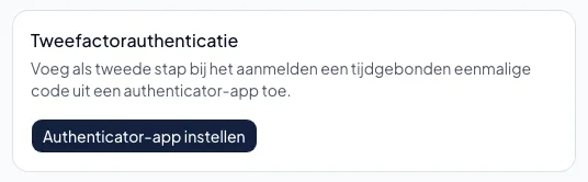 Een authenticator instellen