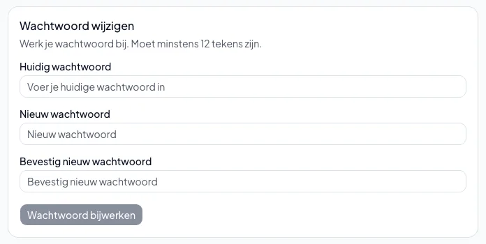 Je wachtwoord wijzigen