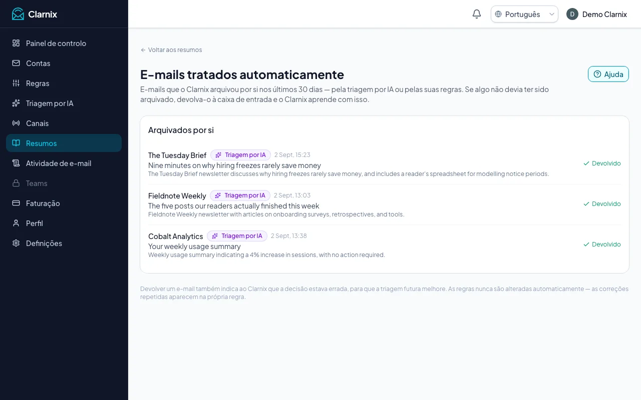 Tratados automaticamente