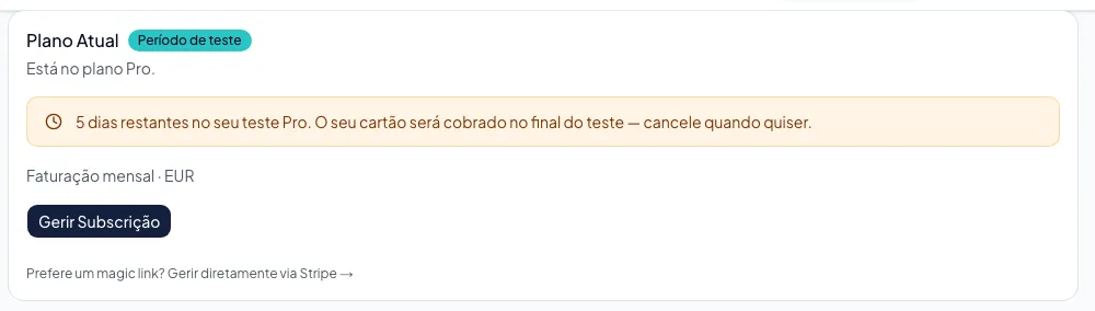 Alterar o seu plano, os lugares ou os complementos