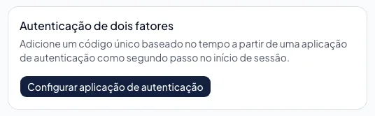 Configurar uma aplicação de autenticação