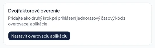 Nastavenie autentifikátora