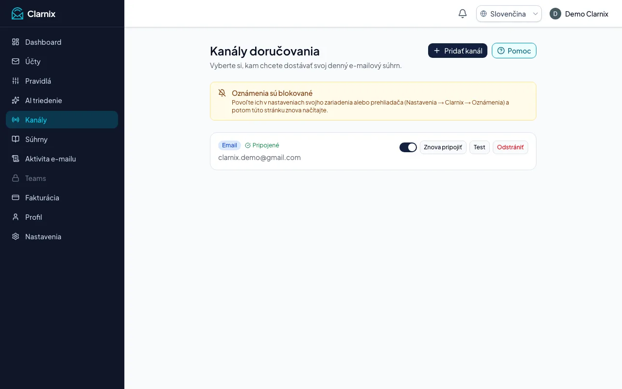 Kanály doručovania