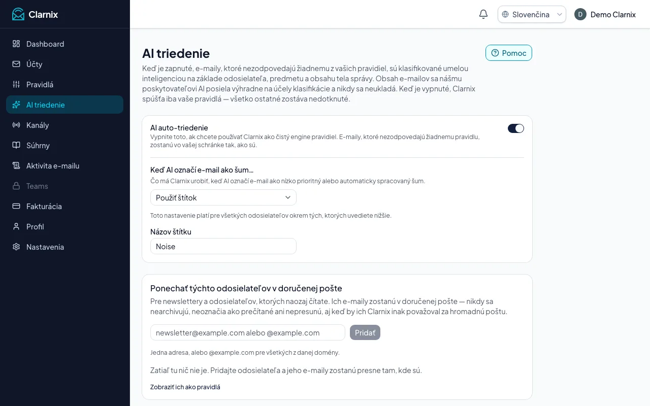 AI triedenie