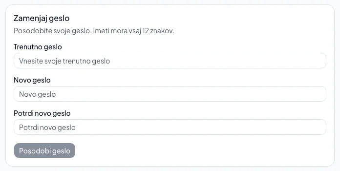 Zamenjava gesla