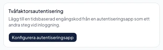 Konfigurera en autentiseringsapp