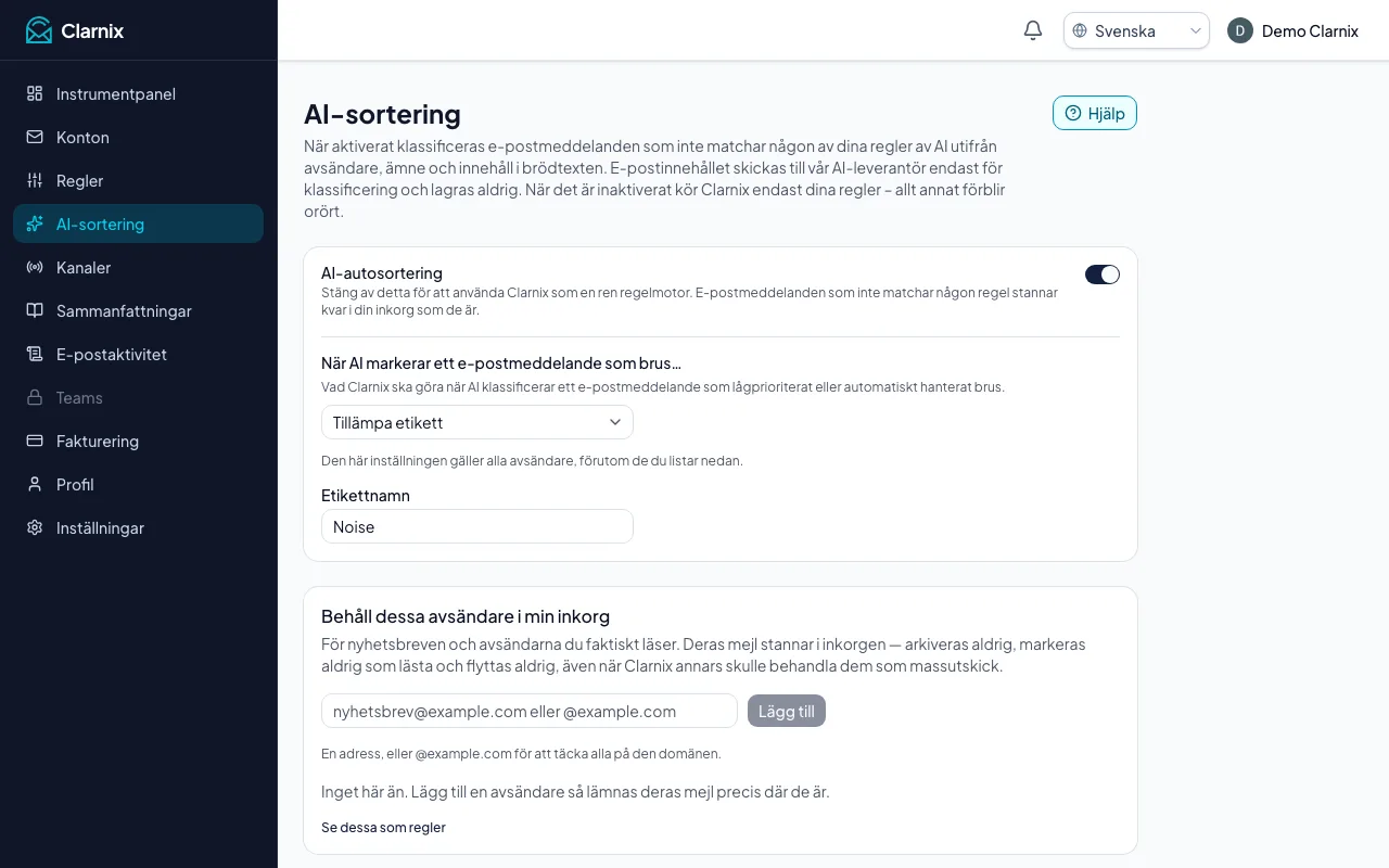 AI-sortering